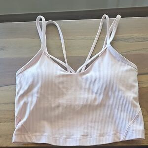 lululemon athletica Light Pink Ribbed Tank Top